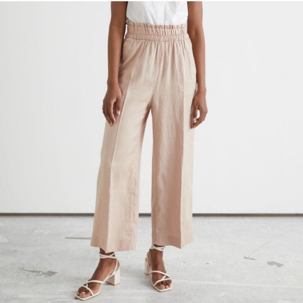 & Other Stories Linen wide leg pants